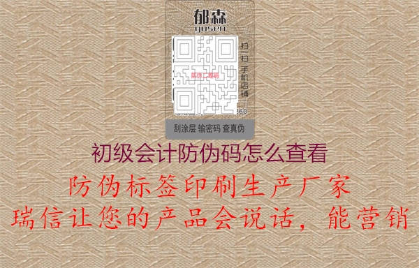初級會計防偽碼怎么查看(圖2) 初級會計防偽碼怎么查看2.jpg
